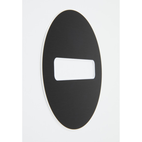 Pictogramme Sans issue découpé en aluminium brossé - Ø 100 mm