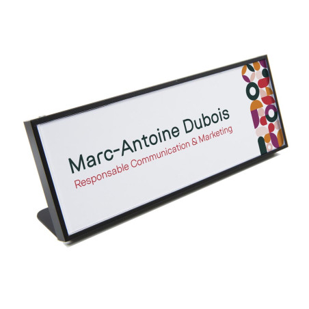 Présentoir de table gamme Pégase noire - H 52 x L 148.5 mm