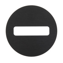 Pictogramme Sans issue découpé en aluminium brossé - Ø 100 mm