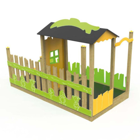 cabane pour enfants design jungle avec terrasse