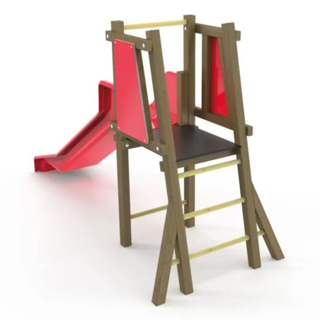 Toboggan rouge hauteur 900 mm