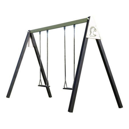 Balançoire tout en acier pour 2 enfants