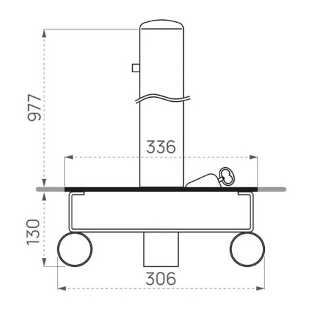 Potelet Carrefour rabattable - dimensions