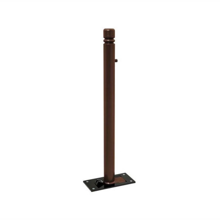 Potelet rabattable - pommeau cylindrique - gris