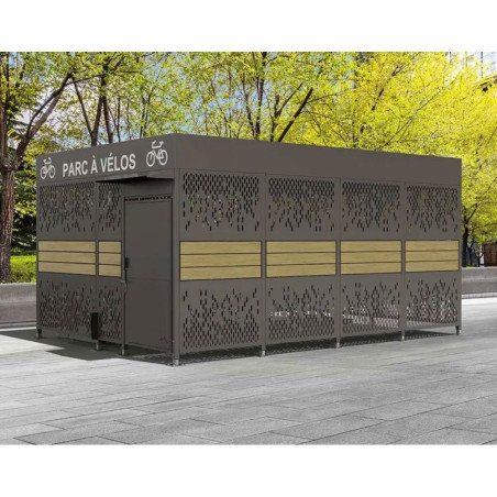 Sticker "PARC À VÉLOS" - en situation