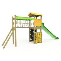 Structure multi-jeux avec toboggan junior