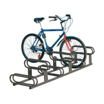 Support vélos emplacements décalés - gris