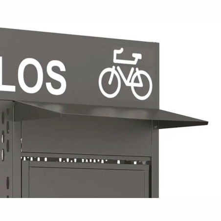 Casquette pour abri vélos sécurisé - en situation