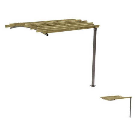Pergola vague modulable - Module initial - Gris