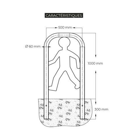 Dimensions de l'arceau