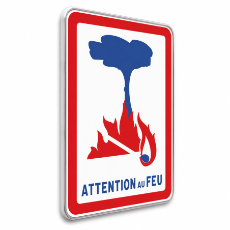 Panneau attention au feu - C3
