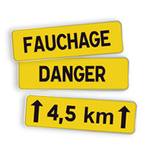 Panonceaux Temporaires de Chantier Type KM