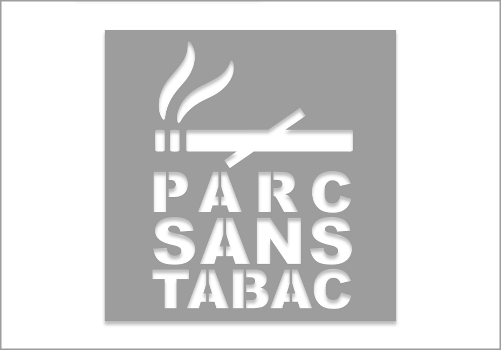 Pochoir "Parc sans tabac"