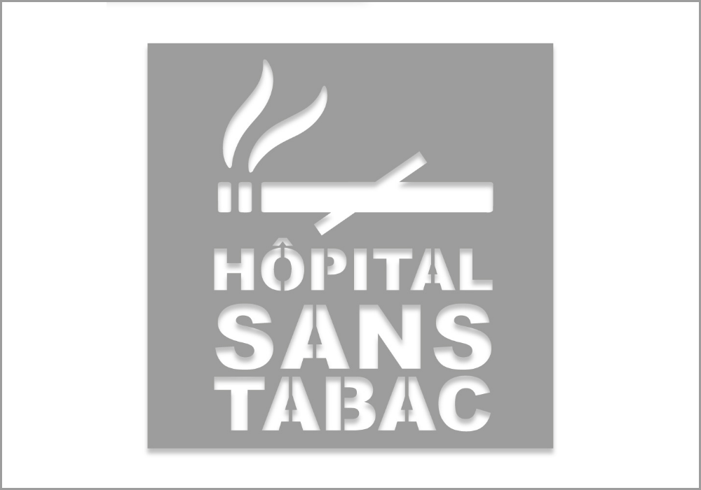 Pochoir "Hôpital sans tabac"
