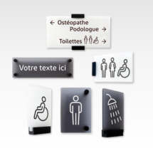 plaque de porte plexiglas givré